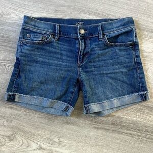 LOFT 00 Classic Blue Jean Shorts